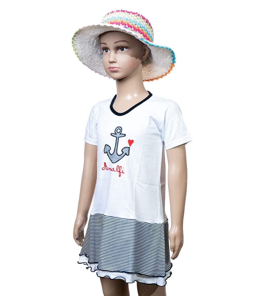 Vestitino bianco bambina con manica2