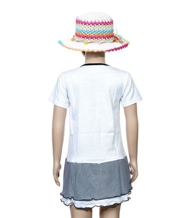 Vestitino bianco bambina con manica4 Vestitino bianco bambina con manica4