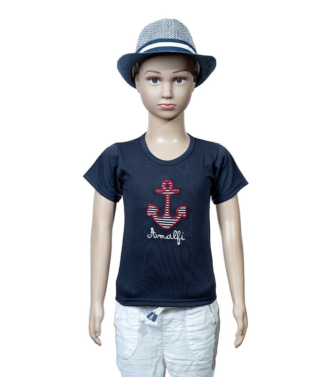 t shirt bambino ancora rossa 2