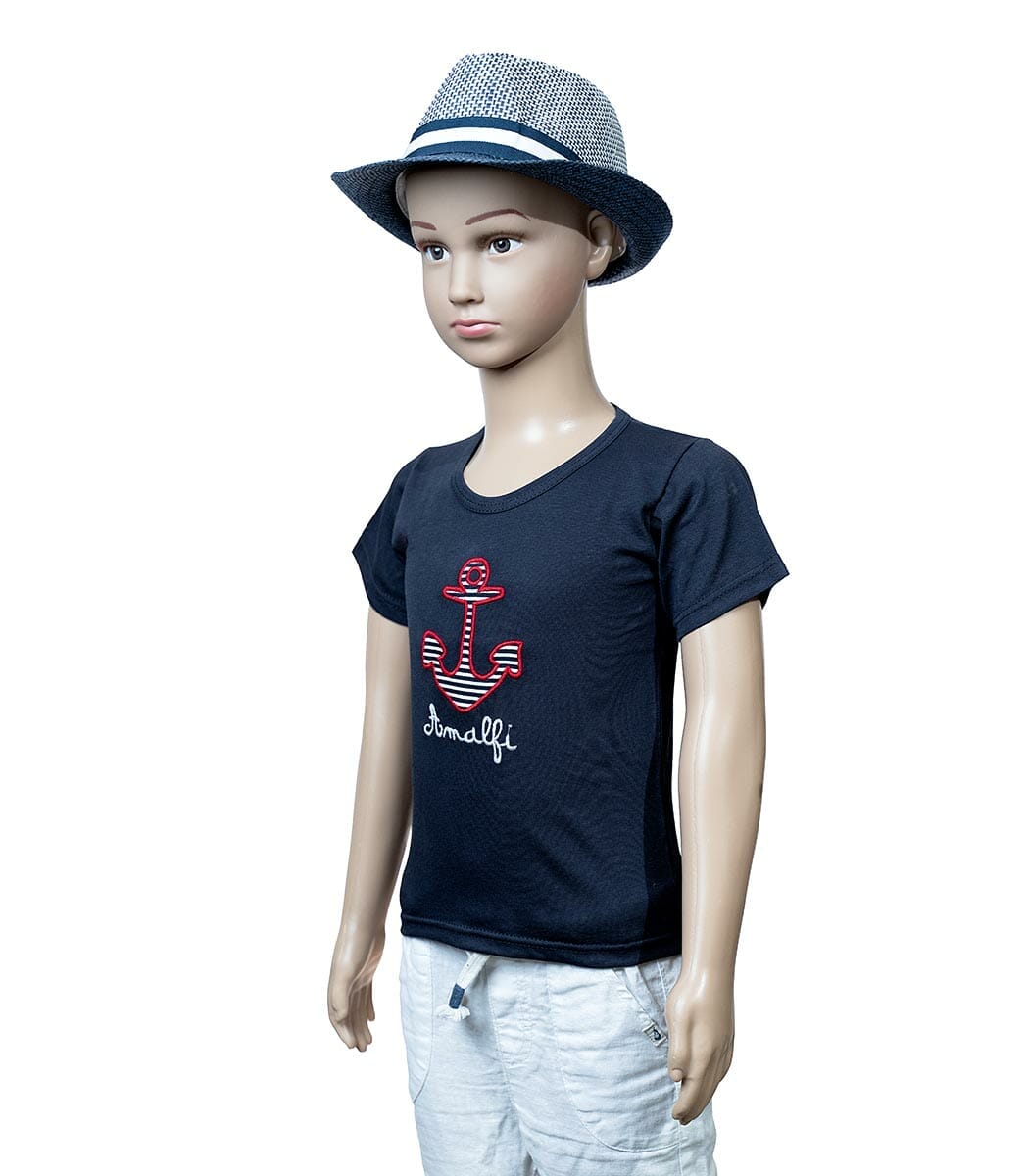 t shirt bambino ancora rossa
