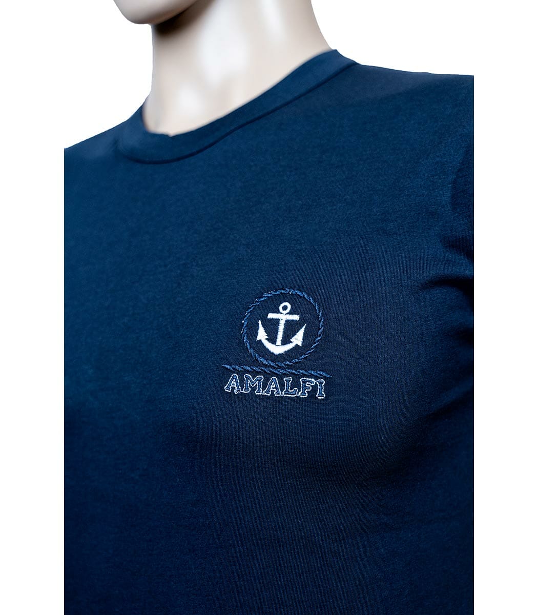 t shirt blu adulti girocollo 3