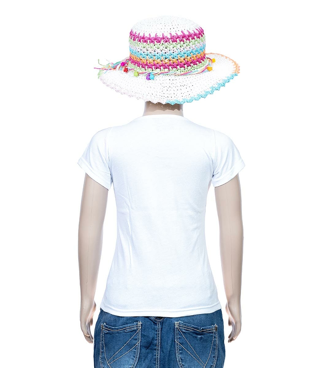 t shirt bimba lbianco pesci colorat4