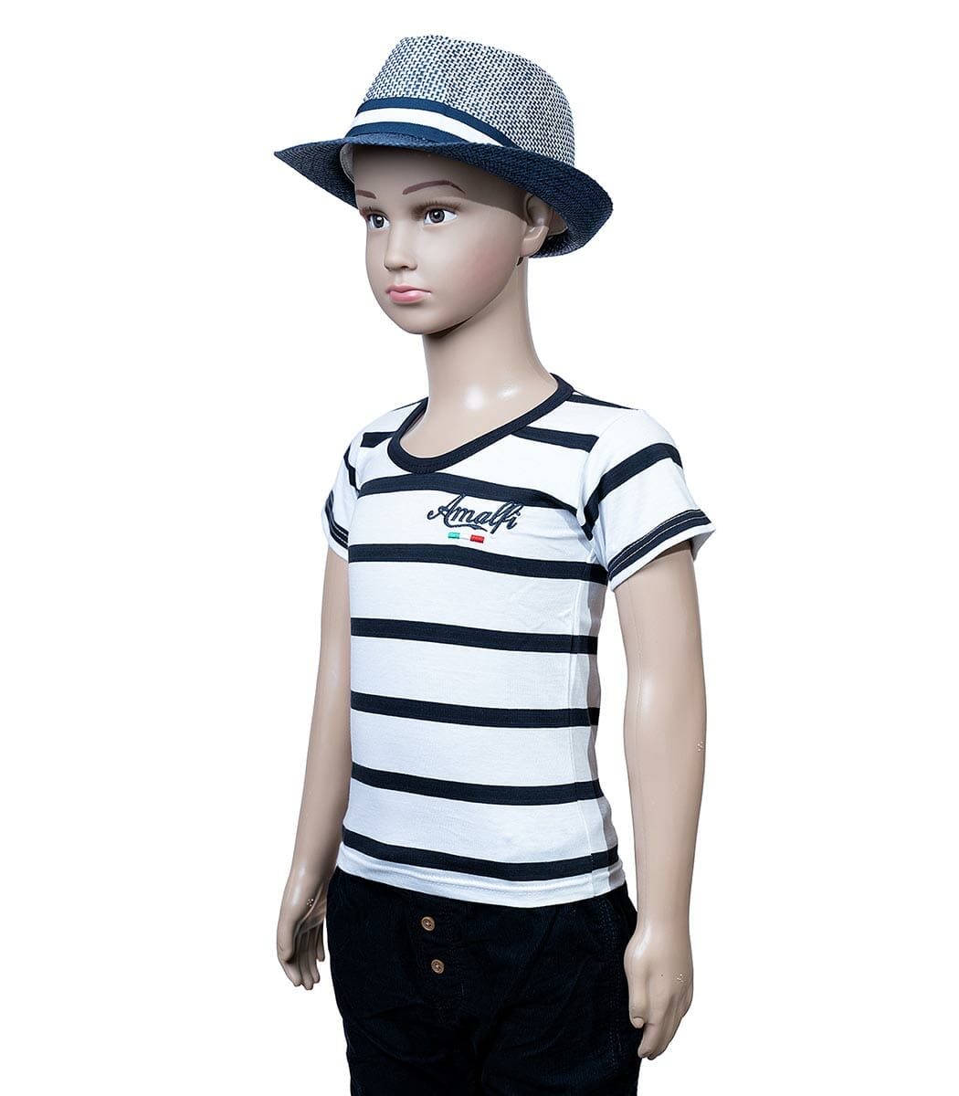 t shirt bimbo righe bianche e blu2